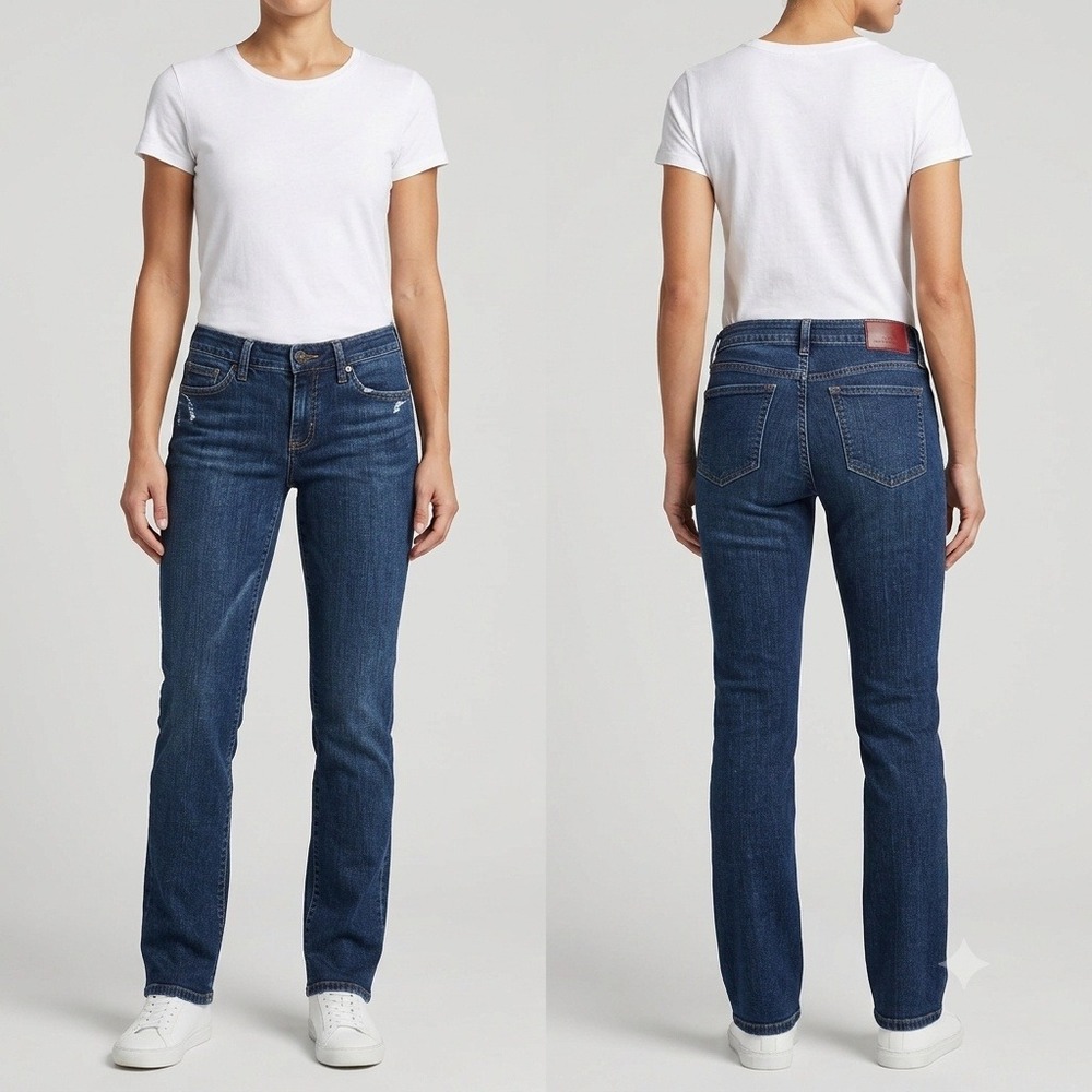 Lauren Ralph Lauren Jeans Women 2 Dark Wash Straight Leg LRL Denim